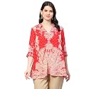BIBA Women Rayon Straight Printed Shirt