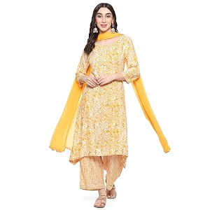 BIBA Women Rayon Straight Suit Set