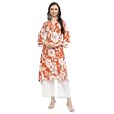 BIBA Women Rayon Straight Fit Liva Printed