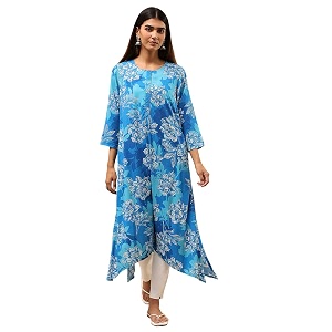 BIBA Women Rayon Viscose Straight Fit Straight