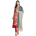 BIBA Women Cotton Flared Kurta Churidar Suit