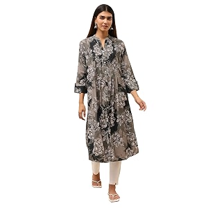 BIBA Women Straight Fit Rayon Kurta