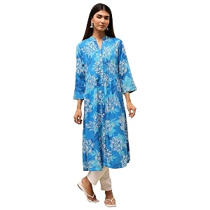 BIBA Women Straight Fit Rayon Kurta