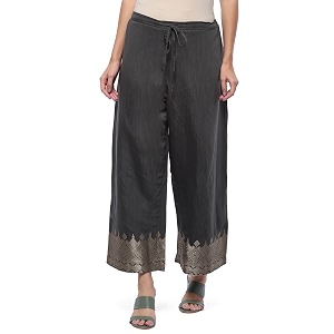 BIBA Women Straight Mid Rise Art Silk