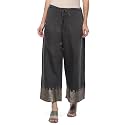BIBA Women Straight Mid Rise Art Silk