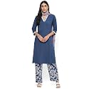 BIBA Women Cotton A-Line Kurta Palazzo Suit