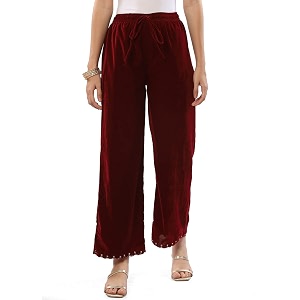BIBA Women Velvet Palazzo