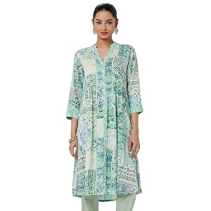 BIBA Women Viscose Straight Fit Kurti
