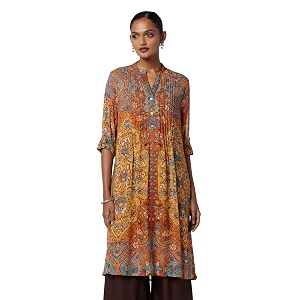 BIBA Women Viscose Straight Printed Kurti