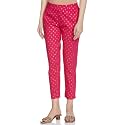 BIBA Women Viscose Regular Printed Pants