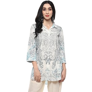 BIBA Women Viscose Regular Straight Kurti