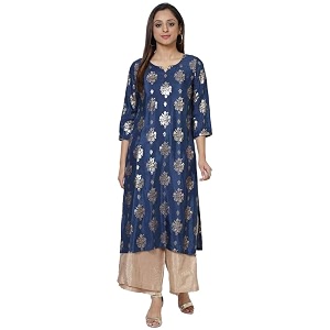BIBA Women Viscose Straight Kurta