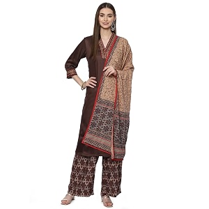 BIBA Women Viscose Straight Kurta Palazzo Suit