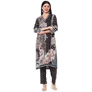 BIBA Women Viscose Straight Kurta Set