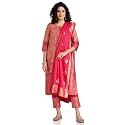 BIBA Women Voile Straight Printed Kurta Slim