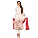 BIBA Womens Mandarin Collar Printed Churidar Suit