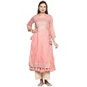BIBA Womens Notched Neck Printed Kurta with