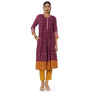 BIBA Women Rayon Asymmetric Printed Suit Set