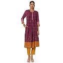 BIBA Women Rayon Asymmetric Printed Suit Set