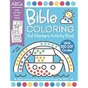 Bible Coloring Dot Markers Activity Book: Easy ABC Christian Alphabet Words for Toddler and Preschool