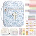 Bible Cover Case for Women Bible Bag w/Handles Bible Study Supplies