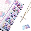 Bible Tabs with Gold Necklace, Laminated Bible Tabs for Women Men, Christian Gifts, Large Print Bible Tabs for Easy Navigation, Bible Book Index Tabs Labels, Bible Study Supplies, RB4