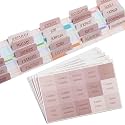 Bible Tabs for Women, Anti-Wrinkle Laminated Bible Tabs for Study, Large Gold Font, Bible Study Supplies
