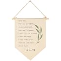 Bible Verse Banner Pennant Decor-Botanical Scripture Art-Baptism Gift-Flag Decor Gift for Baby Boys Girls Newborn Kids-Banner Pennant Wall Sign Gift for Nursery Baby Room Playroom Bedroom