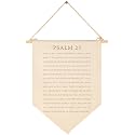 Bible Verse Hanging Flag Decor-Living Room Bedroom Sign-Christian Farmhouse Decor- Psalm 23-Housewarming Gift-Scripture Banner Pennant Gift