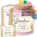 Bible Verse Jar for Grandma, 92 Color Coded Bible Verse in Glass Jar, Christian Gifts for Grandma, Mothers Day Gifts for Grandma, Religious Birthday Christmas Gift for Grandmother