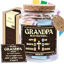 Bible Verse Jar for Grandpa, Fathers Gift for Grandpa, Scripture Jar Gift for Grandfather, 92 Encouraging Bible Verses, Religious Gifts for Men