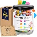Bible Verses Jar, 92 Hand-Rolled Bible Scroll, Read Me When Christian Jar, Color Coded KJV Bible Verses, Religious Gifts for Women, Prayer Gifts for Friends, Mom, Sister, Cancer Warriors