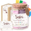 Bible Verses Jar for Sister – Graduation Day Gifts for Sister, Birthday Gifts for Sisters, Christian Gift for Women, Girls