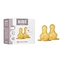 BIBS Baby Bottle Nipple, Natural Rubber, 0+ Months, Slow Flow, 2-Pack