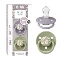 BIBS x Liberty De Lux Pacifier, 0+ Months, 2-Pack, Round Nipple, Capel Sage