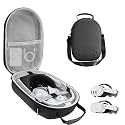bibuks Hard Carrying Case Compatible with Oculus Meta Quest 3/3S,VR Headset Elite Strap and Touch Controller Accessories Carry Case,Hard Shell Travel Storage Bag (Black)