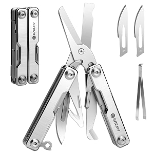 BIBURY Multitools Keychain EDC Gadgets Foldable Scissors