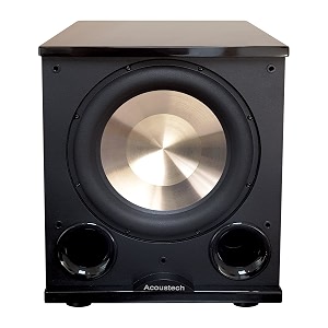 bic america pl200-ii version-2 1000 watt wired subwoofer with dolby digital black