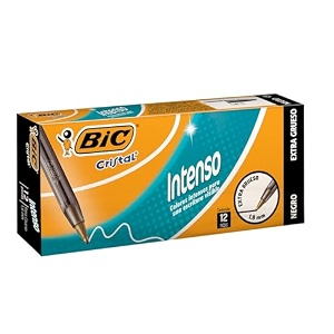 bic cristal xtra bold ballpoint pen bold point 16mm black 12-count