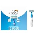 BIC Soleil 4 Womens Disposable 4-Blade Razors, Flexible Head, 10-Pack
