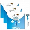 BIC Soleil 4 Women's Disposable 4 Blade Razors, Flexible Blades and Rubber Grip Handle, (Pack of 3)