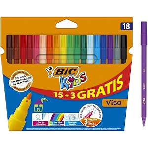 bic visa coloring felt pens yellow