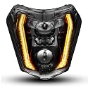 BICYACO DOT LED Dirt Bike Headlight with DRL Turn Signal, 66W 3000LM High Low Beam Motorcycle Headlamp Compatible with EXC XCW SXF XC 125 250 300 350 450 500 530, SMC R 690 Supermoto, Enduro Pit Bike