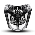 BICYACO DOT LED Dirt Bike Headlight, 40W 2700LM Universal Motorcycle Headlamp with DRL Hi/Lo Beam, IP67 Waterproof Front Light Compatible with EXC XCW SXF SX 125 250 300 350 450 500 Pit Bike Enduro