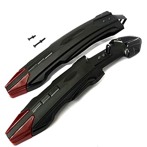 bicycle mudguard plastic fender set - front amp rear with reflective caps amp mounting bracket  universal fit  26 inch  excel trex model