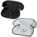 BicycleStore Piddle Pad Car Seat Protector, Waterproof Liner Potty Training Pads Machine Washable Toddlers Car Seat Baby Infants Saver Cover Mat for Child Stroller, Dinner Chair (Black+Grey)