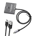 BiDirectional USB C Switcher Splitter for 2Monitors PD100W Charging Highly Speed 10Gbps Data Transmission