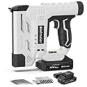 BIELMEIER 20V Nail Gun Battery Powered, 18 Gauge 2 in 1 Cordless Brad Nailer Stapler for Upholstery and Carpentry, Upgraded Electric Staple Gun Include 2.0Ah Battery, 1600 Staples and Nails