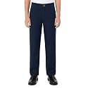 Bienzoe Boys School Uniform Pants: Adjustable Waist Flat Front
