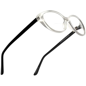 Bifocal Black Cat Eye Readers Clear Lens